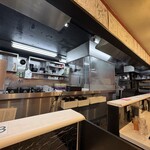 蒙古タンメン中本 - 麺場、洗い場の様子