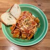 新木場ビアバー - ナスとベーコンのトマトパスタ ¥900