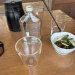 そば処 湧水 - いいちこボトル蕎麦湯割で