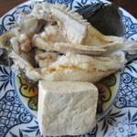 ・・・ - オコゼの酒蒸し　背骨を残したまま開いたような捌き方で