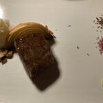 鉄板焼 天 HAKATA - 鮑コースのステーキ