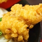 極楽うどん Ah-麺 - 竹鶏玉ぶっかけ（鶏天）
