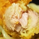 極楽うどん Ah-麺 - 竹鶏玉ぶっかけ（鶏天）