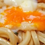 極楽うどん Ah-麺 - 竹鶏玉ぶっかけ（温玉）