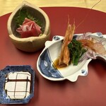 御宿かわせみ - 本鮪造り　牡丹海老造り