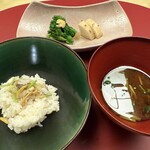 御宿かわせみ - こしあぶらと浅利のご飯