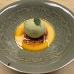 御宿かわせみ - せとかのクレームブリュレ
      　バジバアイス添え