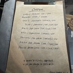 ペチカスケマサコーヒー - メニュー