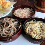 手打ちそば 石庄庵 - 三色天せいろ