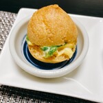 旬彩工房 こやま - 3種のお通し  卵のシュー