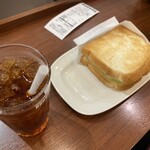 ドトールコーヒーショップ 富山エスタ店 - iceティーにBセット(妻)
