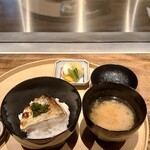 温石 - 疣鯛の西京味噌焼きと発酵蕪添え