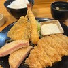 きんのつる - ミックスフライ定食(￥1200-)