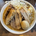 本気の焼豚 プルプル食堂 - 本気の炙り焼豚そば4枚1390円+味玉150円