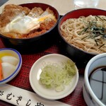 そば処 むさしや - 合わせカツ重1000円