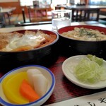 そば処 むさしや - 合わせカツ重1000円