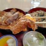 そば処 むさしや - 合わせカツ重1000円