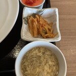 CHINESE DINING 瑞 - 中華スープ・ショートパスタのトマトソース・杏仁プリン