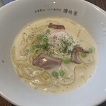 讃岐屋 - 醤油クリーム　鴨ロース　枝豆のパスタ