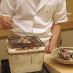 竹屋町 三多 - とり貝とこのこは七厘