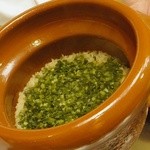 竹屋町 三多 - 「太刀魚と葱の土鍋ご飯」