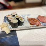 ひとし - マグロ涙まきと石垣牛握り特上