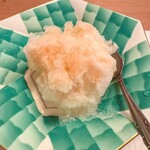 青華こばやし - 晩白柚とほうじ茶のかき氷