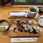 橘寿司支店 - ランチ　にぎり(中)@1540円