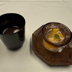 御宿かわせみ - 食後のデザートゼリーとお汁粉