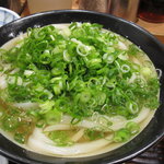 うどん 丸香 - ねぎを追加したところ