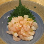 原始焼・二代目・魚々子 - 甘エビの柚子胡椒和え
