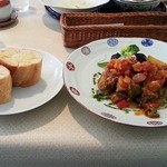 ダイニング興 - 私の鮪頬肉のフライ・ラタトィユソース