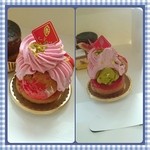 ボン・ヴィバン - サントノーレ
      キルシュが香るクリームが詰まったシュー木苺とホワイトチョコレートのクリーム。中にはピスタチオのクリームが～(´∇｀)