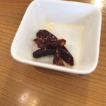 雲林坊 - 麻婆豆腐に入っていた唐辛子