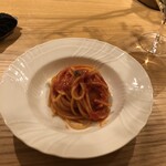 forare - 濃厚な赤飴トマト長芋スパゲッティ