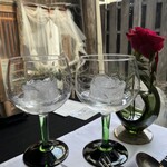 混 - 氷がバラで、飲むのもったいない！