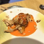 ＃ヒロキヤ恵比寿 - 食べ方の説明をうけてこのようになりましたp(´∇｀)qお酒がすすみます