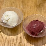 ＃ヒロキヤ恵比寿 - 天然素材のジェラート♡ココナッツみかんとブルーベリーヨーグルト