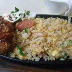 キッチン岡田 - メンチカツピラフ