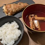 潮騒料理 亢 - ご飯、御椀、銀鱈西京焼き