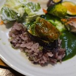 キッチン ブルー グローブ - 今度は茄子を添えて