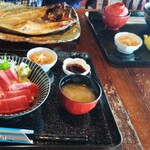 光る海 - 特大ホッケ焼定食＆本マグロ丼