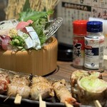 九州酒場きんぼし - 博多野菜巻き串 1,980円。