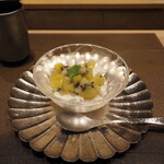 割烹さいお - 豆乳ムース＆キウイコンポ―ト