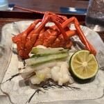 廣澤 - 徳島 伊勢海老とうるいの炒め物
      酢橘と共に