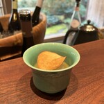 廣澤 - 焼き芋（べにはるかとシルクスイート）のお汁粉
      白玉風胡麻団子を浮かべて さつま芋チップス乗せ