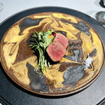 otto e Co. - 鴨川の鹿　ロース　polenta〜　たばちゃん農園のルッコラ　　　byまみこまみこ