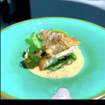 otto e Co. - 天然真鯛モリーユ茸　たばちゃん農園　無農薬ほうれん草小松菜添　　　　byまみこまみこ