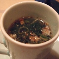 加賀屋 名古屋店 - あえの風(ミニ懐石)；椀(おこぜの蕎麦粥仕立て) @2014/07/05