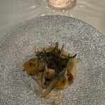 ランテルナマッサ - トルテッリーニにカボチャを詰めて。この皿のイカがメチャ美味しかった。火のとおりが絶妙です。